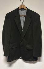 NOS Vintage Lands End Tiroler Loden Wool Blazer Jacket USA Olive Green 40