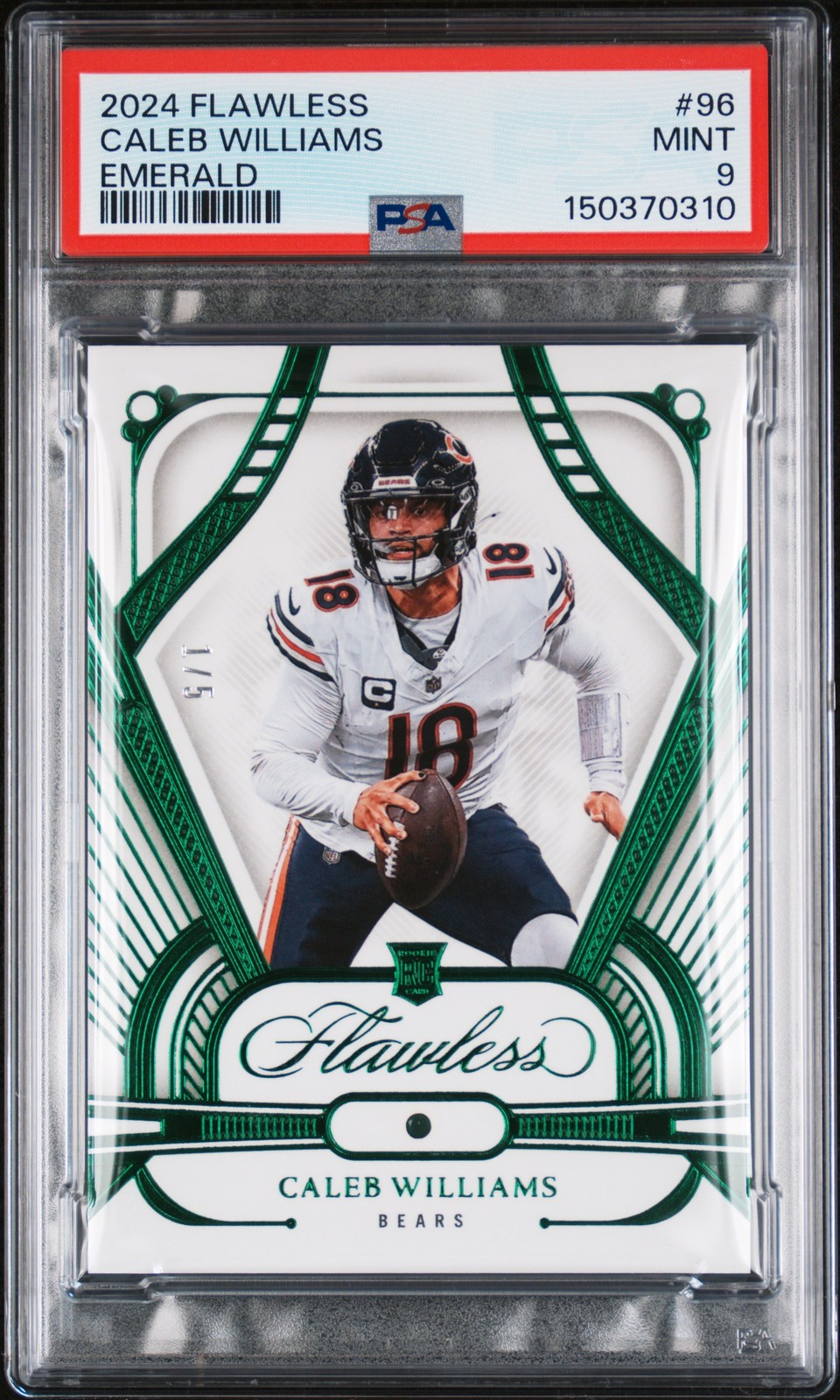 Caleb Williams Panini Flawless #96 Emerald