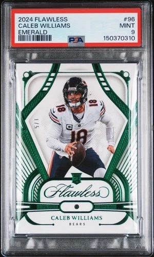2024 PANINI FLAWLESS EMERALD #96 CALEB WILLIAMS 1/5 PSA 9