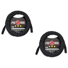 Pig HOG PHMH15DB Hex Series 15-Feet Mic Cables XLR Connector (Pair) (Grey, 20')