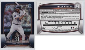 2023 Bowman Mega Box Chrome Navy Mojo Refractor /175 Riley Greene #90 Rookie RC