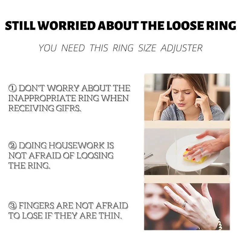 12PCS Invisible Tightener Ring Size Reducer Ring Adjust Pad Resize Adjuster AU - image 4 of 4