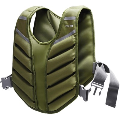 Polyfit (Sierra) Weight Vest for Workout   10lb, 15lb, 20lb   15 LBS, Green 