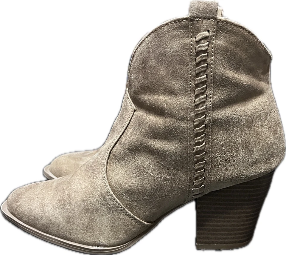 Botas de cuero Qupid Western para mujer talla US 8.5 UK 6.5 tostadas/marrones tacón de 2.5" Foto 3 de 4