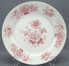 Ridgway Morley Wear Florence Rose Red Transferware 10 1/4 Inch Plate C 1835-1842