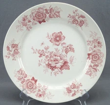 Ridgway Morley Wear Florence Rose Red Transferware 10 1/4 Inch Plate C 1835-1842