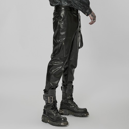 Punk Rave Kunstleder Hose - Vanquish Gothic Punk Grunge - Bild 2 von 60