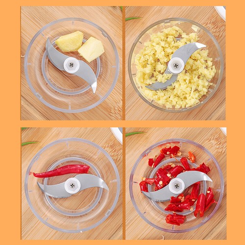 Mini Elektrische Küchenmaschine Kabellos Knoblauchzerkleinerer Gemüseschneider Fleischwolf Neu - Bild 4 von 5