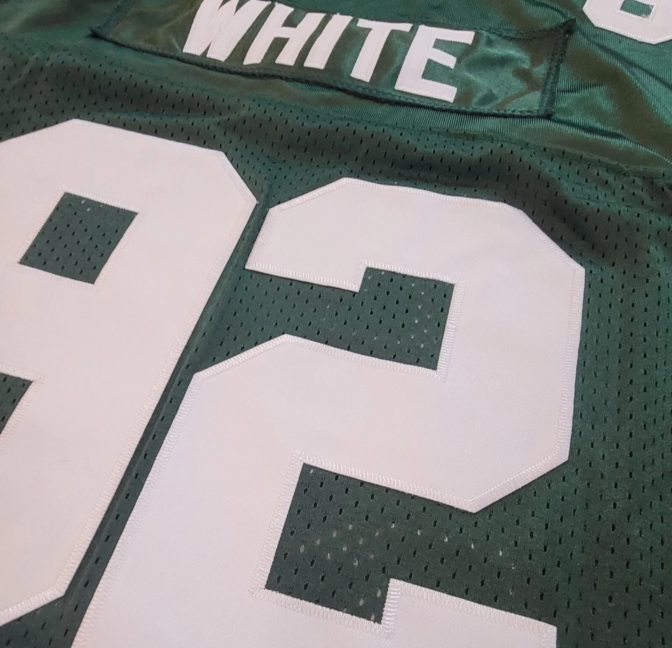 Camiseta deportiva Reggie White #92 Green Bay Packers cosida local verde 75 aniversario Foto 3 de 4