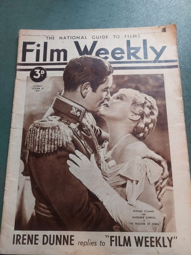 Vintage FILM WEEKLY Magazine 30 OCTOBER 1938 Ronald Colman Madeleine Carroll