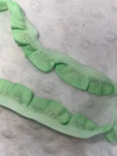 10 yards lime green Stretch MESH ruffle elastic sewing craft trim 3/4" wide