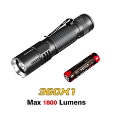 Klarus 360X1 LED USB Rechargeable Tactical Flashlight Torch