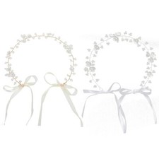 2PCS Flower Wedding Headpiece for girl Flower Wedding Hair Accessory Pearl Go...