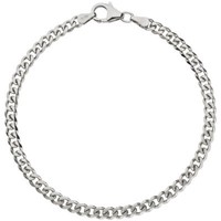 3,6Mm Panzerarmband Armband Armkette Aus 925 Silber Rhodiniert 19Cm Damen