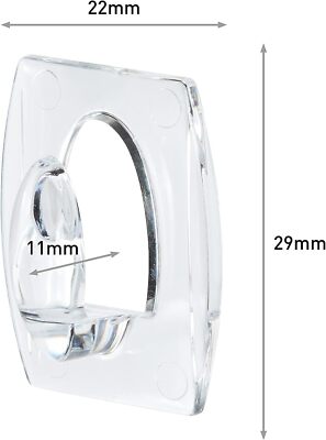 Command Haken Transparent 20 Stück - Mini Haken Ohne Bohren Für Wände & Fliesen