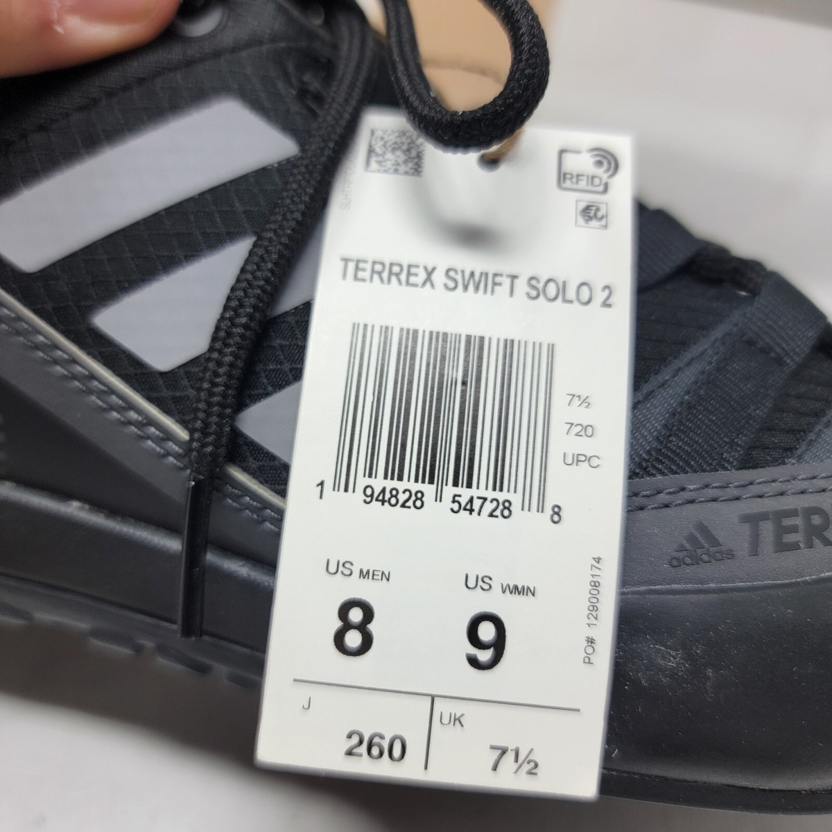 Adidas Terrex Swift Solo 2 GZ0331 Men\'s Size 8 / Womens Size 9 Hiking Sneakers Adidas Terrex Swift Solo 2 GZ0331 Women main image 3