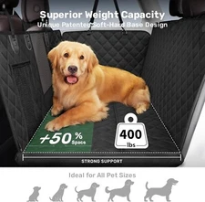 Back Seat Extender for Dogs Dog Car SUV Seat Cover & Hard Bottom Zanch