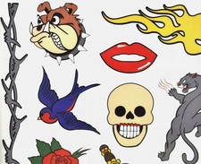 ‼️BRAND NEW‼️Trash Fake Tattoos Fancy Dress Gift Chav TRASH TATTOOS x 2 sets