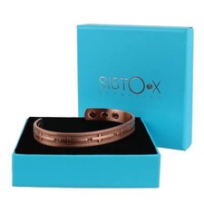 Sisto-X Slim Magnetic Copper Crosses Therapy Bangle/Bracelet