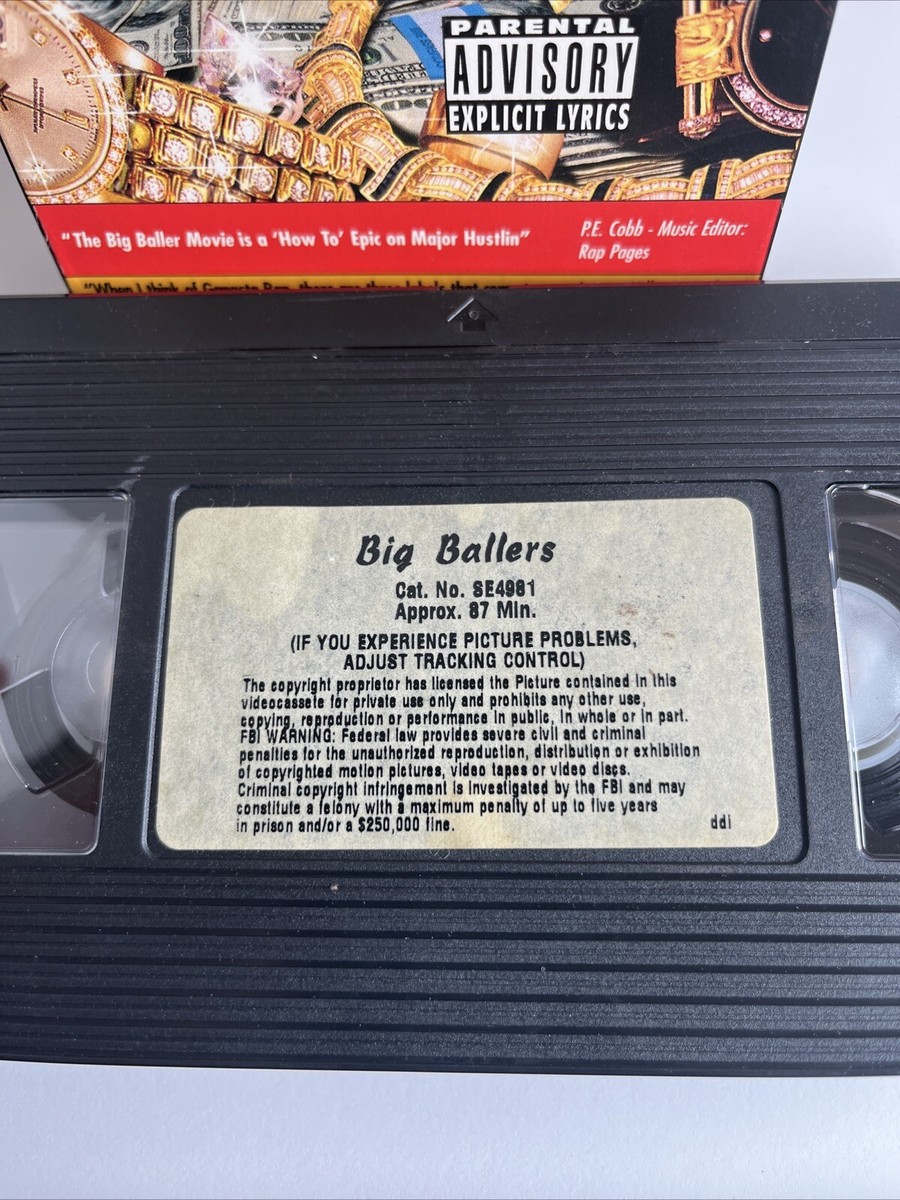 【中古】 Big Ballers Va－rap Big Ballers The Movie VHS 1998 RARE HTF - The Source Hip Hop 90's
