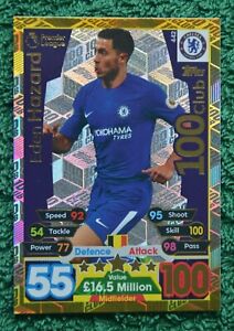 Match Attax Attack 2016/17 16/17 465 Eden Hazard Legend Hundred 100 Club Card 