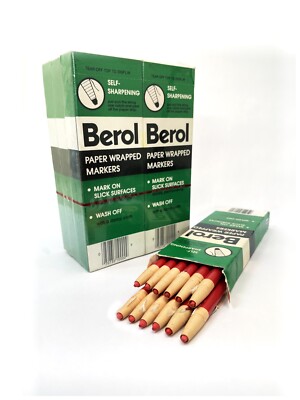 Bulk Case Berol Grease China Markers  169T Red - 6 boxes, 72 pencils