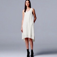 SIMPLY VERA Hi Lo White Knight Tank Dress Size M