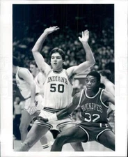1984 Press Photo Indiana Hoosiers Basketball Marty Simmons - snb14945