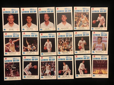 1988-89 NEW MEXICO LOBOS basketball singles - choose from list Nrmt+