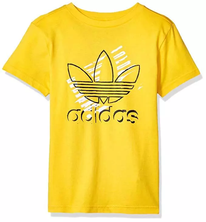 Adidas Originals Trefoil Art Big Kids T Shirt Yellow DY5856 eBay