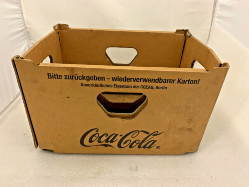 Coca Cola Box Flaschen Kasten Träger Karton Werbung Reklame alt Antik Sammler - Zdjęcie 1 z 9
