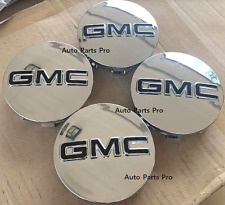 GMC 83mm CHROME CENTER CAPS 2014-2019 Sierra Limited & Yukon + XL 20" 22" WHEELS