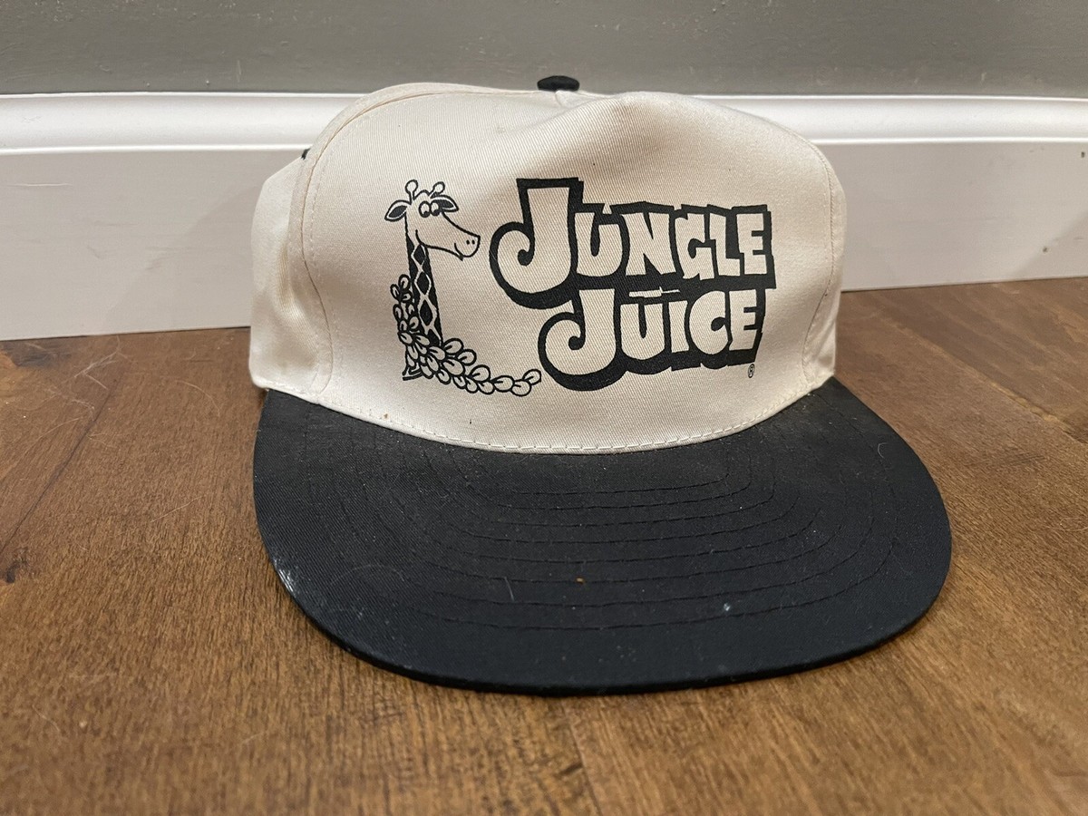 キャップ Vintage Jungle Juice Giraffe Drink Nissin Black Adjustable