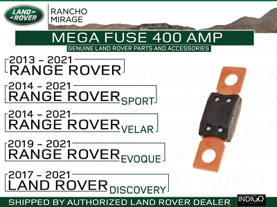 LAND ROVER MEGA FUSE 400 AMP RANGE RR SPORT VELAR LR3 LR4 D5 DISCOV ...