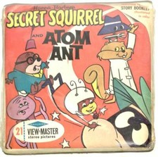 SECRET SQUIRREL AND ATOM ANT 1966 3d View-Master 3 Reel Packet SEALED