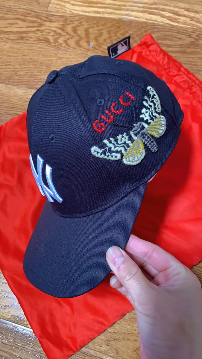 Limited Gucci MLB New York Yankees Royal Black Baseball Cap size 57-61cm
