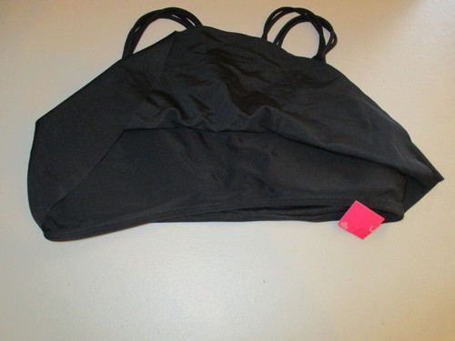 Nuovo Xhilaration donna taglia L nero bikini costume da bagno imbottito con volant e spalline - Foto 2 di 5