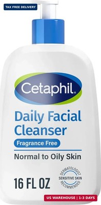 Cetaphil Daily Facial Cleanser, Oily & Combination Skin, 16oz
