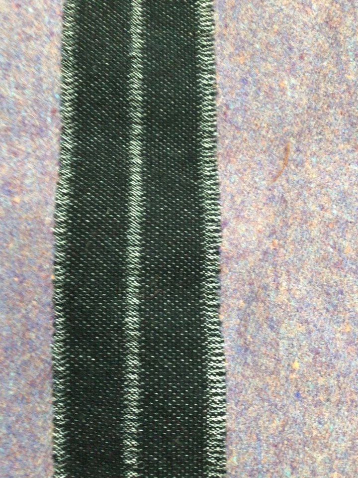 Vintage Pendleton Blanket Weight Purple Heather Tweed Black Stripe 19" L x 68" W - Image 2 of 4