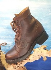 Vtg John Fluevog Derby Swirl Combat Boots-Women's US 7.5 Angels Devils EXCLNT