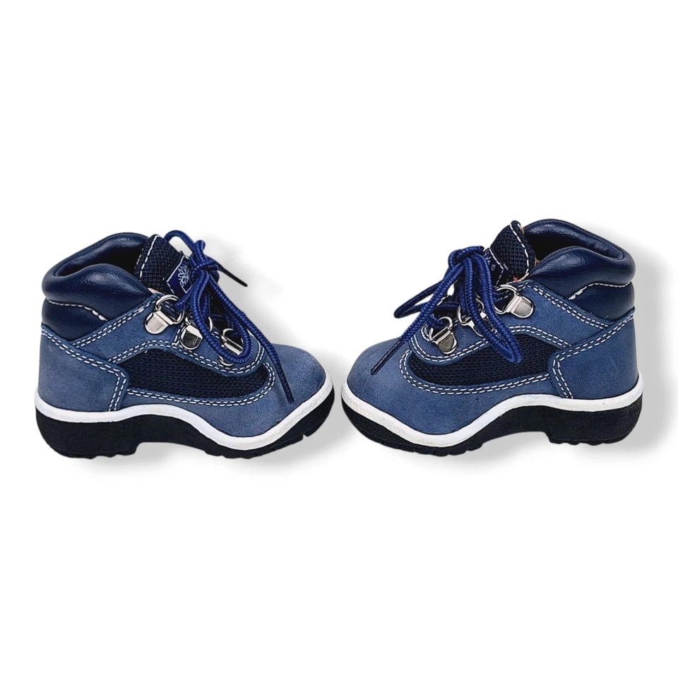  TIMBERLAND Botas de Campo para Niños Pequeños Zapatos Talla 4M Azul Naranja 41857 8427 Foto 4 de 4