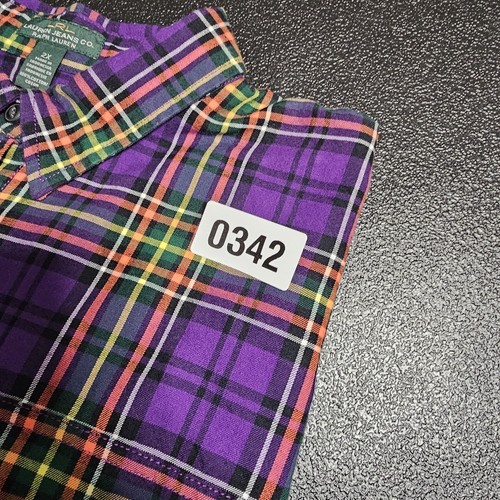 Lauren Ralph Lauren Jeans Women's 2XL Long Sleeve Purple Multicolor Plaid Shirt - Picture 18 of 18