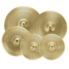 Cymbal Pack Golden Low Volume Cymbal Pack 14"/16"/18"/20" 5Pcs Drummer Practi...