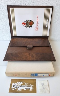Tolle CAPRI Aktenmappe aus Leder, Vintage Original um 1950/55 in OVP, #C3
