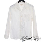 #1 MENSWEAR Casatlantic Made in Morocco Vanilla Ivory Twill Camp Collar Shirt S