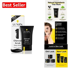 All-Natural Charcoal Scrub: Refreshing Men's Face Cleanser for All Skin Types