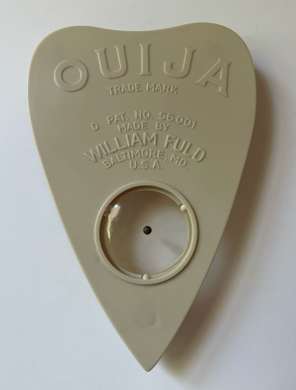 Vintage 40s-50s Ouija Board, William Fuld, With Planchette & Box - Square Edges