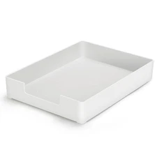 Letter-Size Tray Desk Paper Sturdy Heavy-Duty Plastic Printer Single-Tier