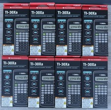 Lot of 8 Texas Instruments TI-30Xa Scientific Calculator Black Teacher Pack