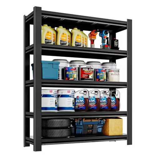 72 Inch H Garage Shelving 5 Tier Heavy Duty Metal Storage Shelves Loads 2000 ...